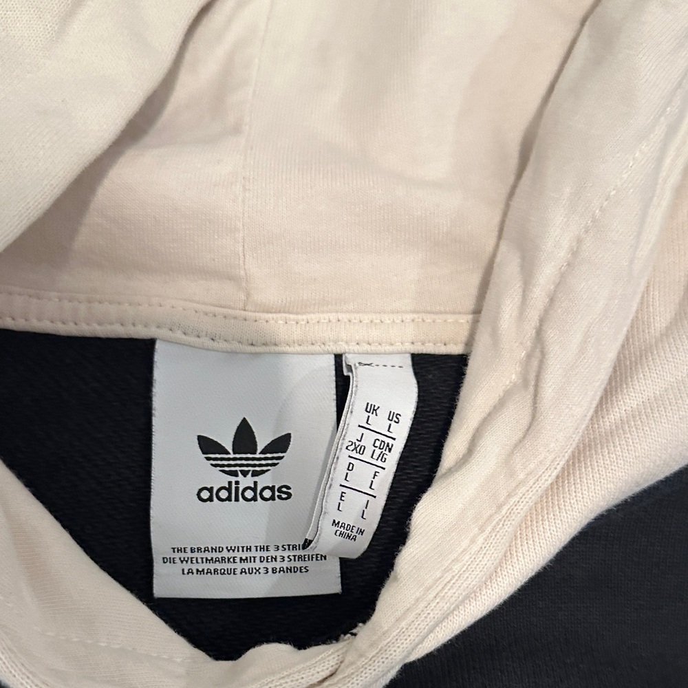 Adidas Black, Cream, and Brown Hoodie - Picture 2 of 6